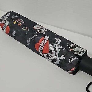 ED HARDY COMPACT UMBRELLA